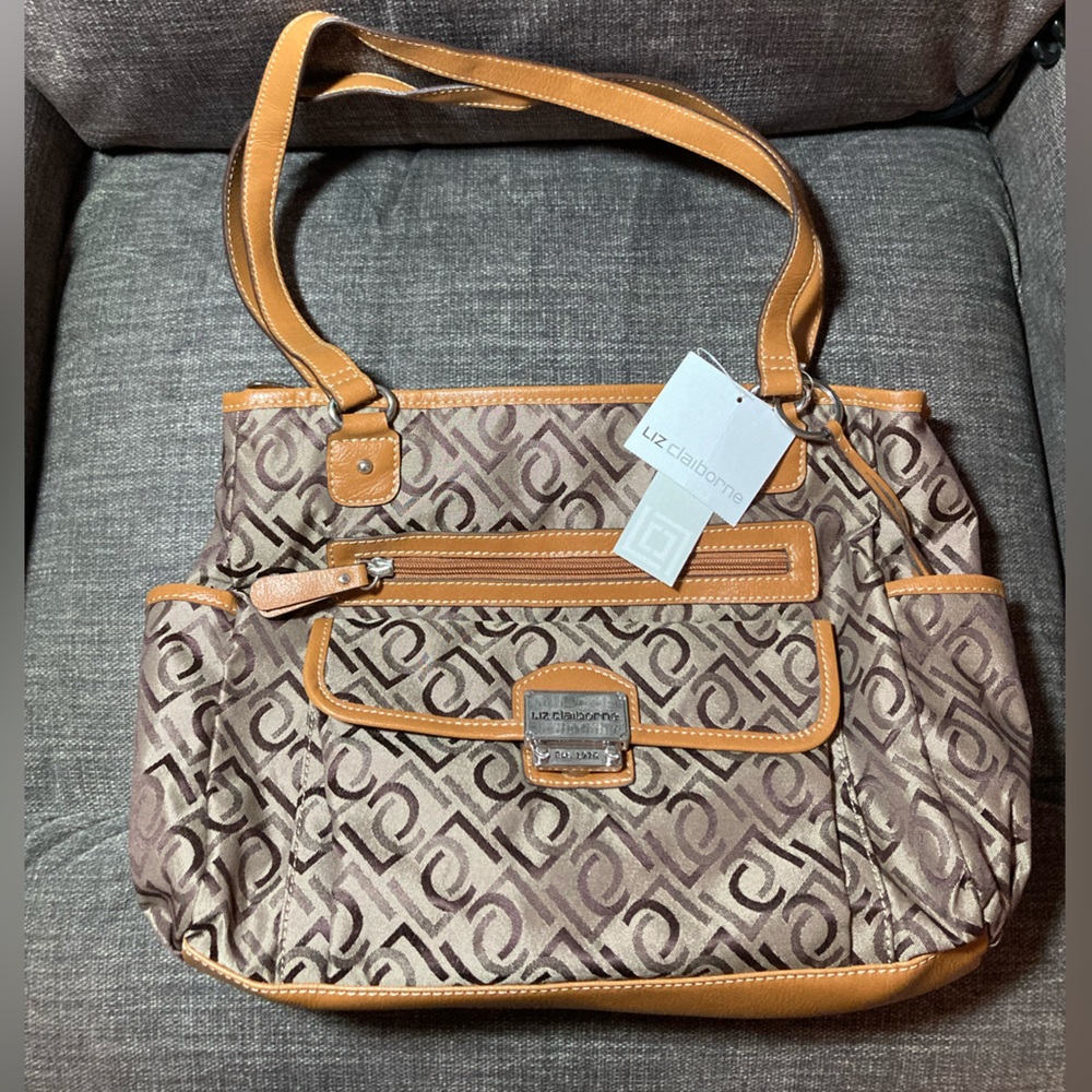 Liz Claiborne khaki shoulder bag
